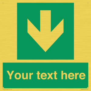 Safe condition Custom arrow down sign